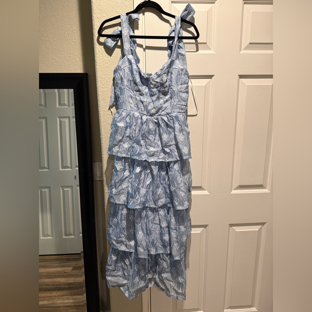 Lulu's Light Blue Smocked Dress